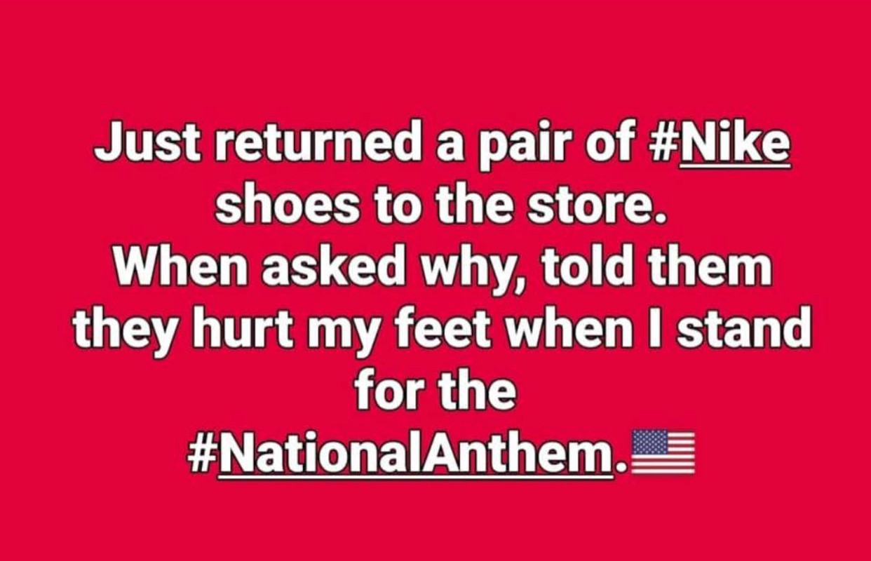 memes - love - Just returned a pair of shoes to the store. When asked why, told them they hurt my feet when I stand for the Anthem.