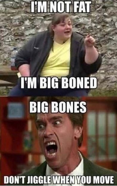 memes - arnold schwarzenegger kindergarten cop - I'M Not Fat I'M Big Boned Big Bones Don'T Jiggle When You Move
