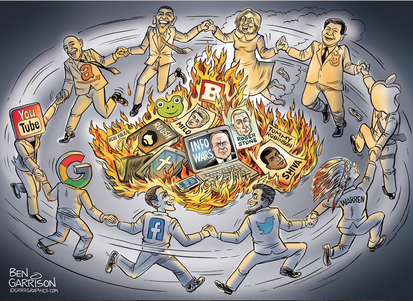 burning times - You Tube Ben Garrison Ocrrrgraphics.Com