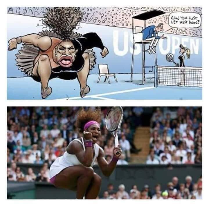 serena williams caricature - Can You Just Let Her Win? Mwn