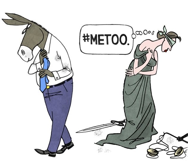 lady justice political cartoon