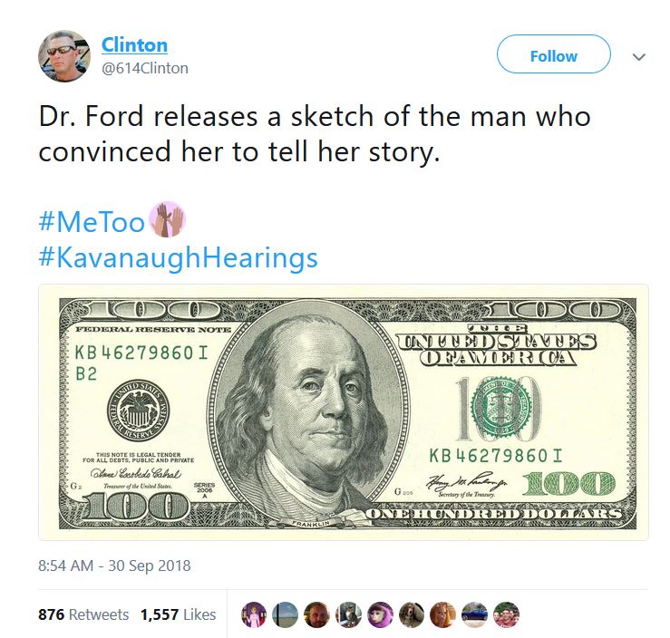 100 dollar bill to print out - Clinton Dr. Ford releases a sketch of the man who convinced her to tell her story. Hearings Federal Reserve Note A Relacidcod Un Uudstaves Ofawrica Oe Kb 46279860 1 Kb 46279860 I Wie was deliciorii This Note Is Legal Tender 