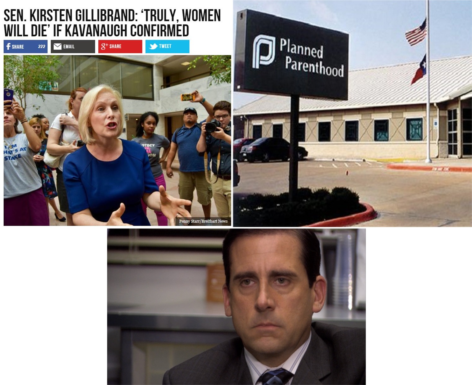 Sen. Kirsten Gillibrand Truly, Women Will Dieif Kavanaugh Confirmed f 222 Email g Tweet Planned Parenthood Hat'S At Stake Penny StarrBreitbart News