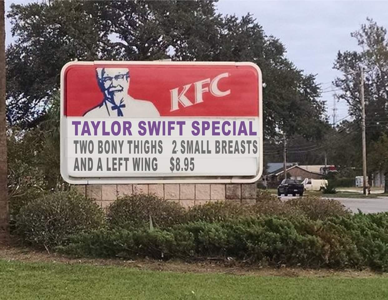 myrtle beach kfc - Kfc Taylor Swift Special Two Bony Thighs 2 Small Breasts And A Left Wing $8.95