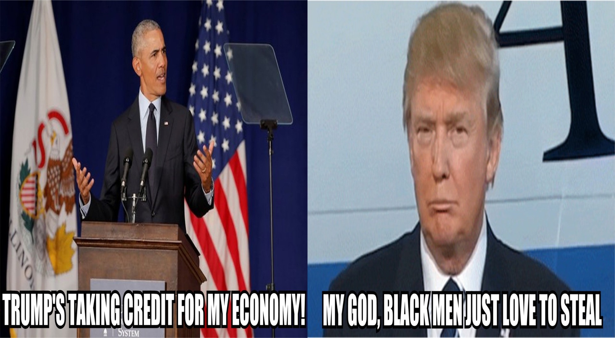 speech - Trumpstaking Credit For My Economy! My God, Black Menjust Love To Steal System