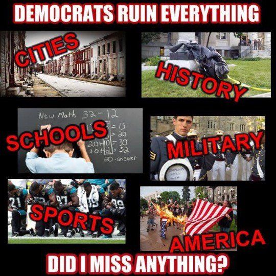 democrats ruin everything - Democrats Ruin Everything Cities History Schools New Math 3212 15 20 20H030 30H2132 20Nswer Military 07. 01.1999 Sports America Did I Miss Anything?