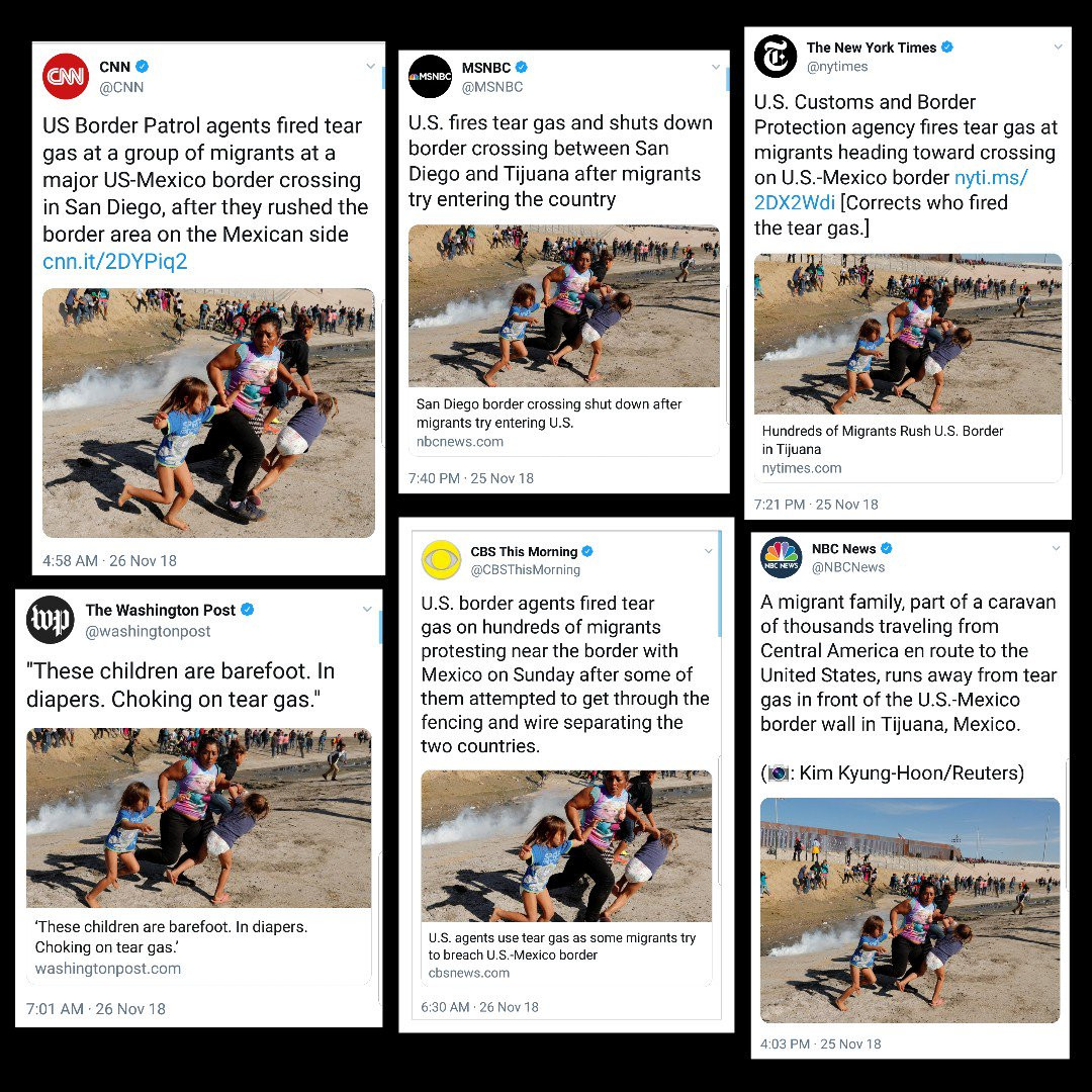 memes - newspaper - The ww York Times Cnc Msnbc Bcnn Us Border Patrol agents fired tear gas at a group of migrants at a major UsMexico border crossing in San Diego, after they rushed the border area on the Mexican side cnn.it2DYPiq2 U.S. fires tear gas an