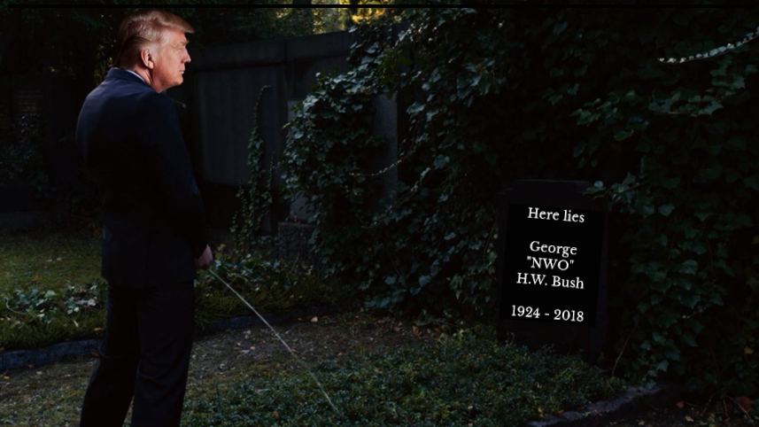 memes - tree - Here lies George "Nwo H.W. Bush 1924 2018