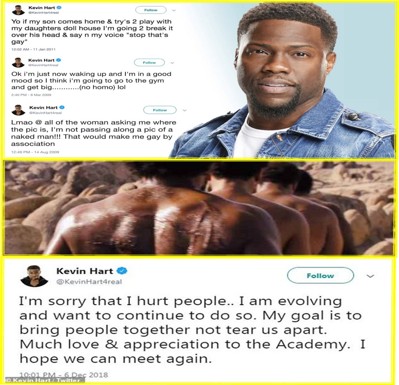 muscle - Kevin Hart Kevin Hart4real Yo if my son comes home & try's 2 play with my daughters doll house I'm going 2 break it over his head & say n my voice "stop that's gay" Kevin Hart Kevin Hart4real Ok i'm just now waking up and I'm in a good mood so I 