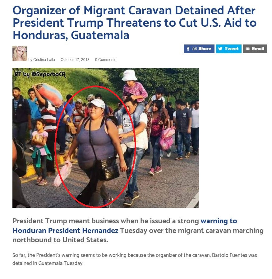 Organizer of Migrant Caravan Detained After President Trump Threatens to Cut U.S. Aid to Honduras, Guatemala 54 Tweet Email by Cristina Laila 0 Rt by OreportoCA President Trump meant business when he issued a strong warning to Honduran President Hernandez