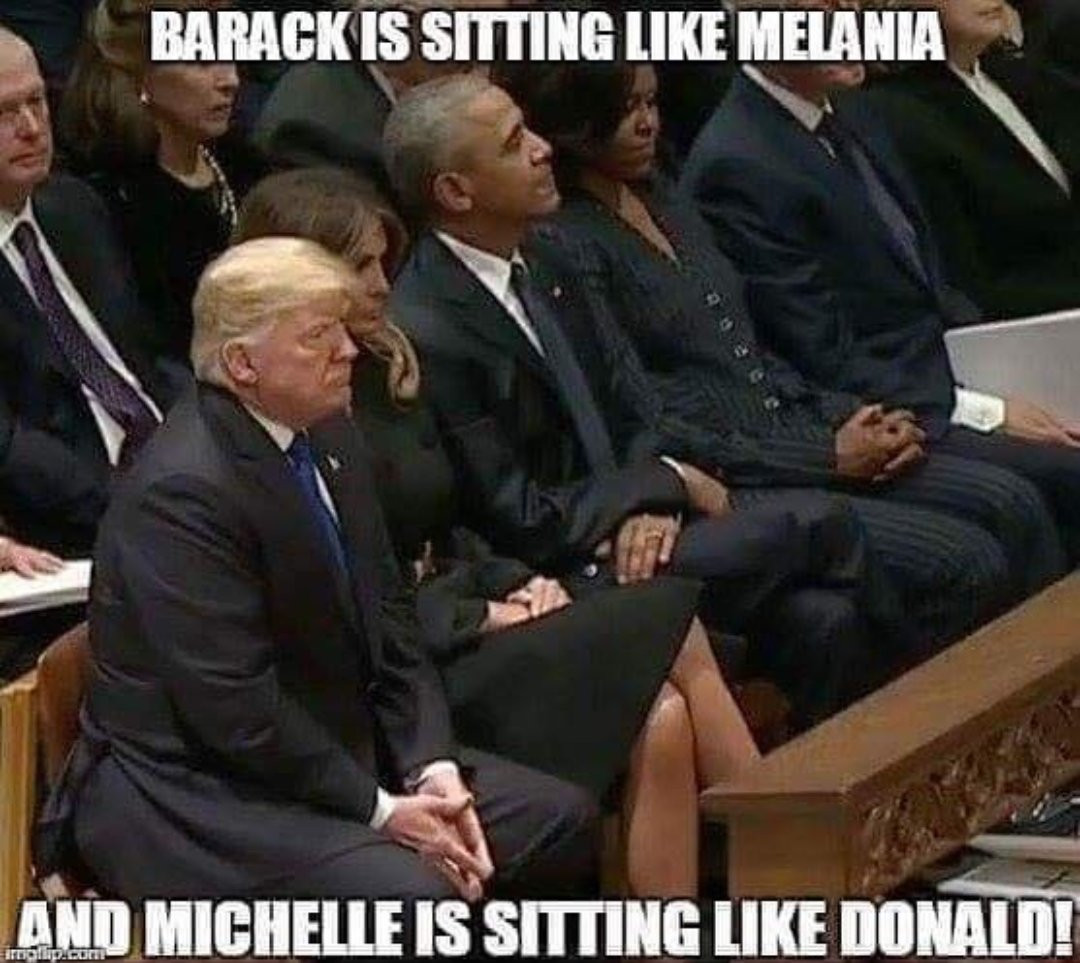 manspreading meme - Barack Is Sitting Melania And Michelle Is Sitting Donald! ruglip.com