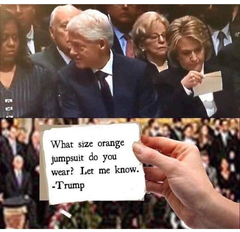 ghwb funeral and envelopes - What size orange jumpsuit do you wear? Let me know. Trump