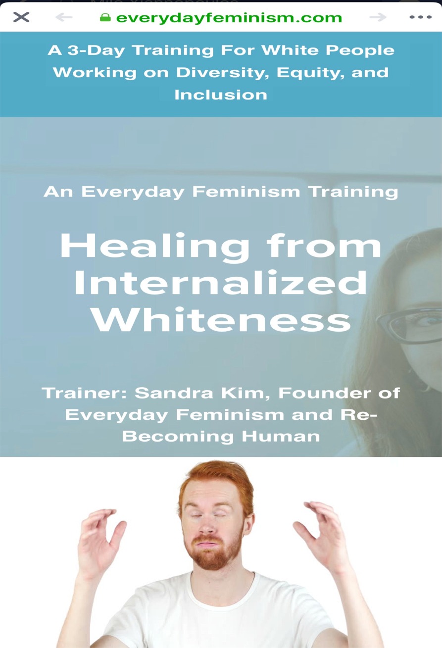 jaw - x e everydayfeminism.com ... A 3Day Training For White People Working on Diversity, Equity, and Inclusion An Everyday Feminism Training Healing from Internalized Whiteness Trainer Sandra Kim, Founder of Everyday Feminism and Re Becoming Human