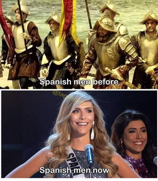 memes - spanish men meme - Spanish men before Olag Spanish men now