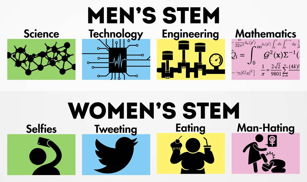 memes - men stem women stem - Men'S Stem Science Technology Engineering Mathematics 3272 P coelp? as dy Qi | Gx21 Grip Women'S Stem Selfies Tweeting Eating ManHating