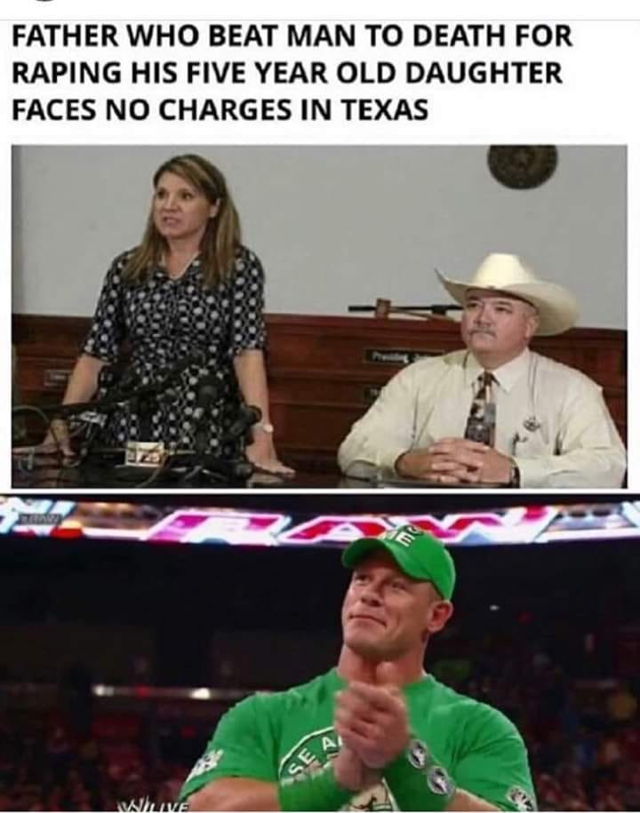 political meme father beats man to death in texas - Father Who Beat Man To Death For Raping His Five Year Old Daughter Faces No Charges In Texas Wive