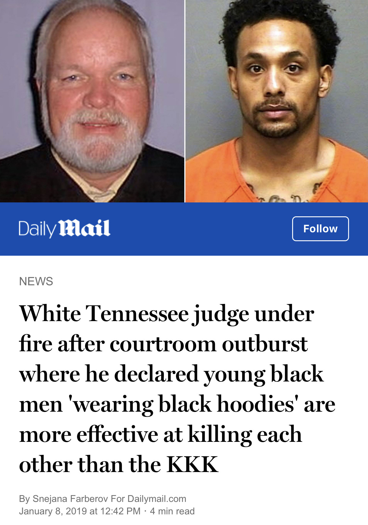 political meme institute of culinary education - Daily Mail News White Tennessee judge under fire after courtroom outburst where he declared young black men 'wearing black hoodies' are more effective at killing each other than the Kkk By Snejana Farberov 