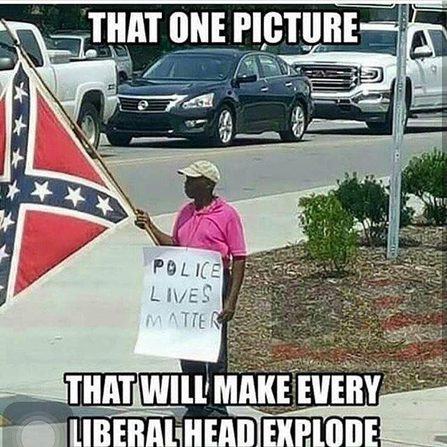 political meme most confused man on earth - That One Picture Police Lives Matter That Will Make Every Liberalhead Explode