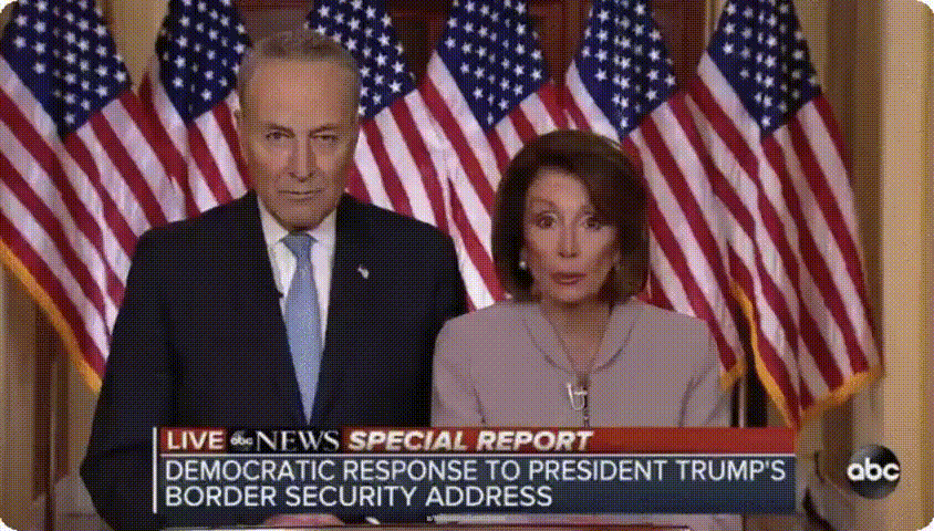 political meme nancy pelosi and chuck schumer - Live News Special Report Democratic Response To President Trump'S Border Security Address abc