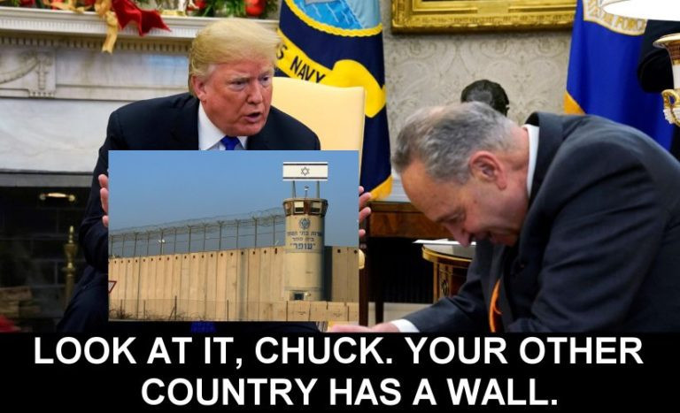 political meme trump i will shut down the government - S Navy Look At It, Chuck. Your Other Country Has A Wall.