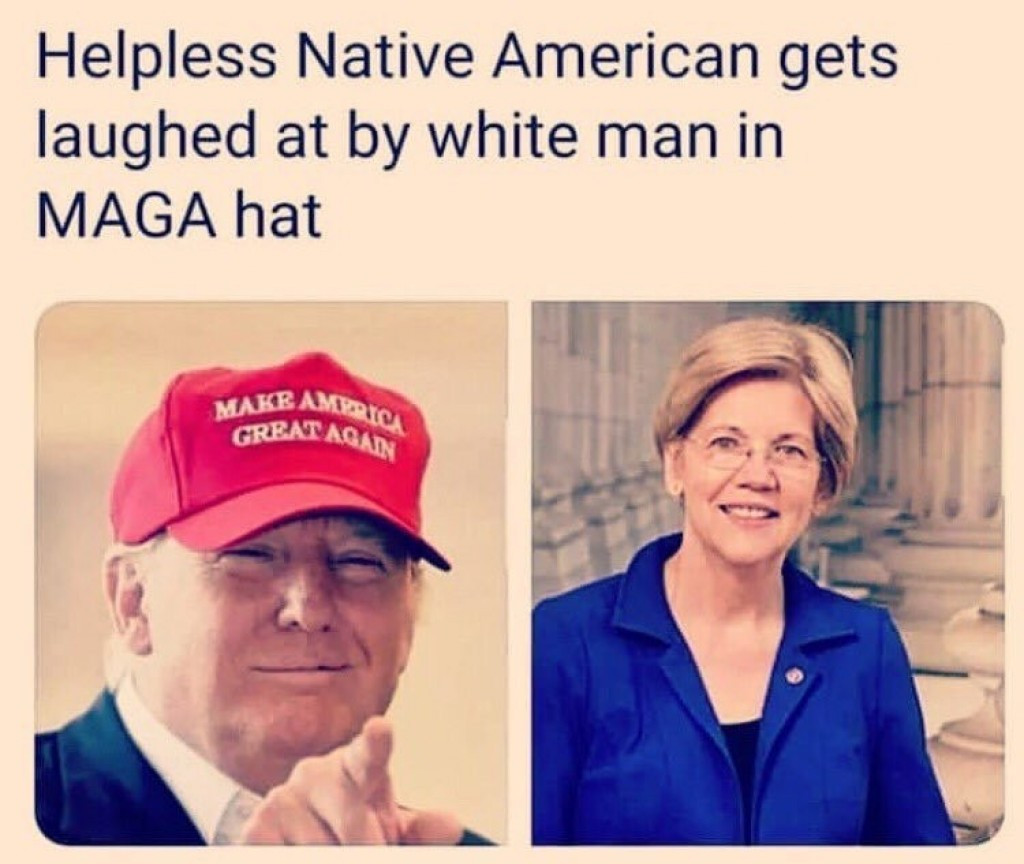 maga teen meme - Helpless Native American gets laughed at by white man in Maga hat Make Amb Great Aqan