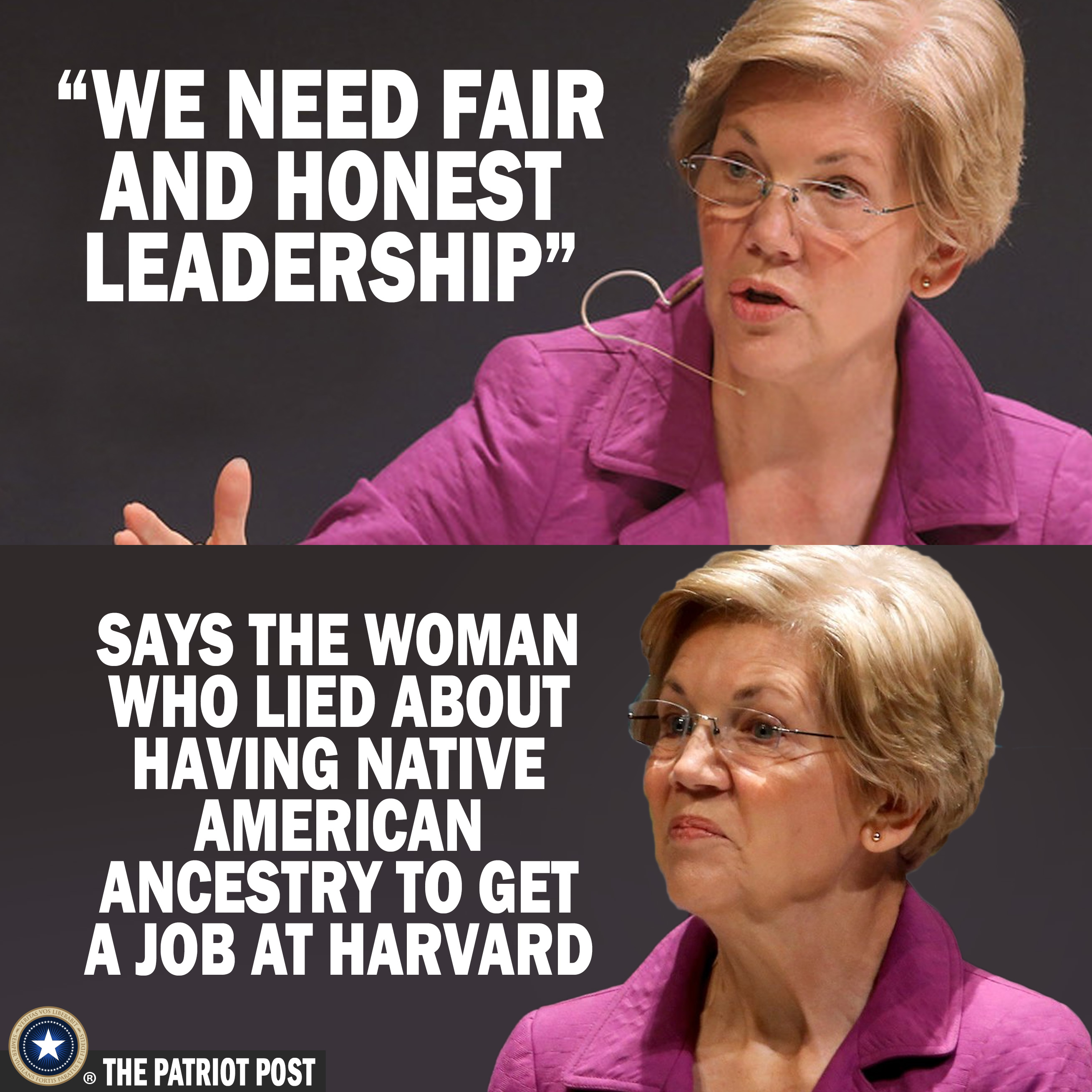 human behavior - "We Need Fair And Honest Leadership" Says The Woman Who Lied About Having Native American Ancestry To Get A Job At Harvard The Patriot Post