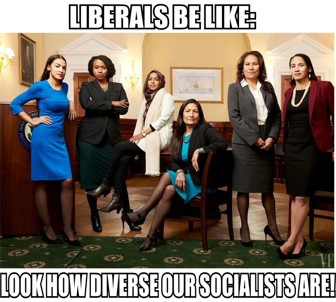 memes - congress women 2019 - Liberals Be Ref Su Hous Uilin Look How Diverse Our Socialists Are!