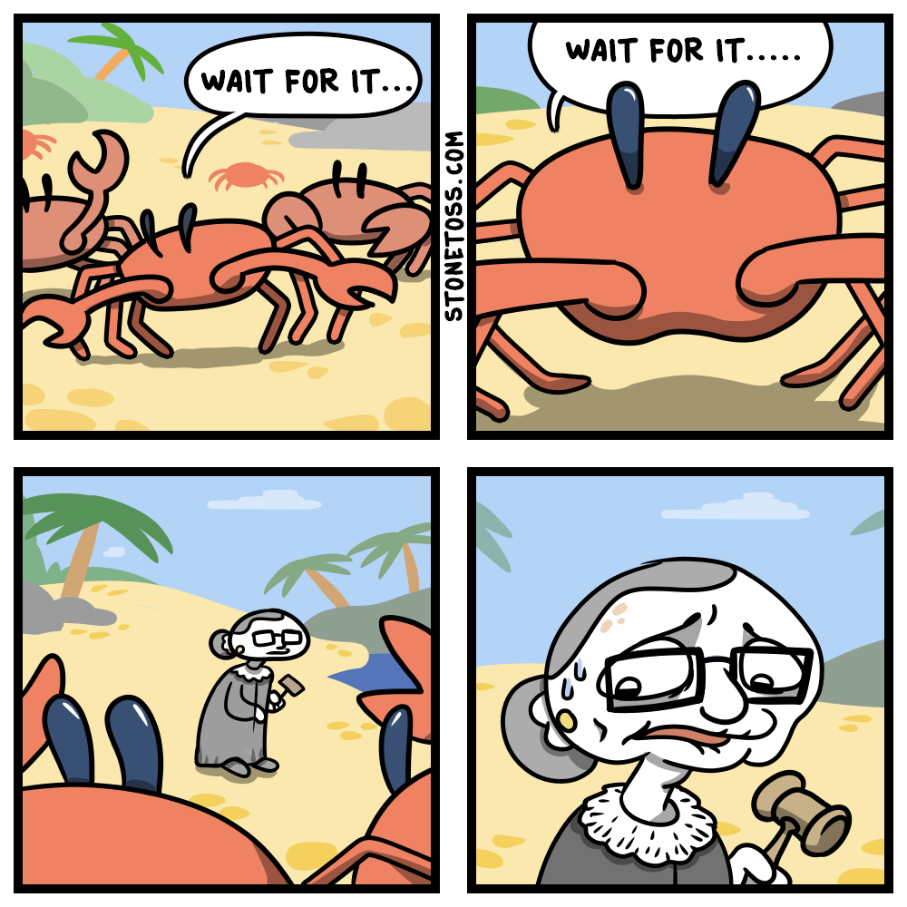 memes - ruth bader ginsburg crab meme - Wait For It..... Wait For It... Stonetoss.Com