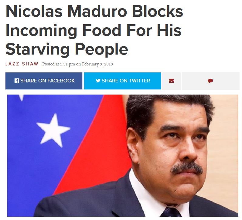 memes - Nicolas Maduro Blocks Incoming Food For His Starving People Jazz Shaw Posted at on f On Facebook Y On Twitter