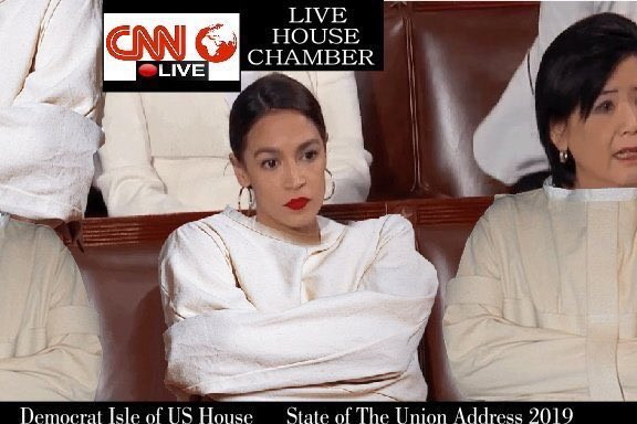 memes - aoc straight jacket - Cmhouse Live House Chamber Live Democrat Isle of Us House State of The Union Address 2019