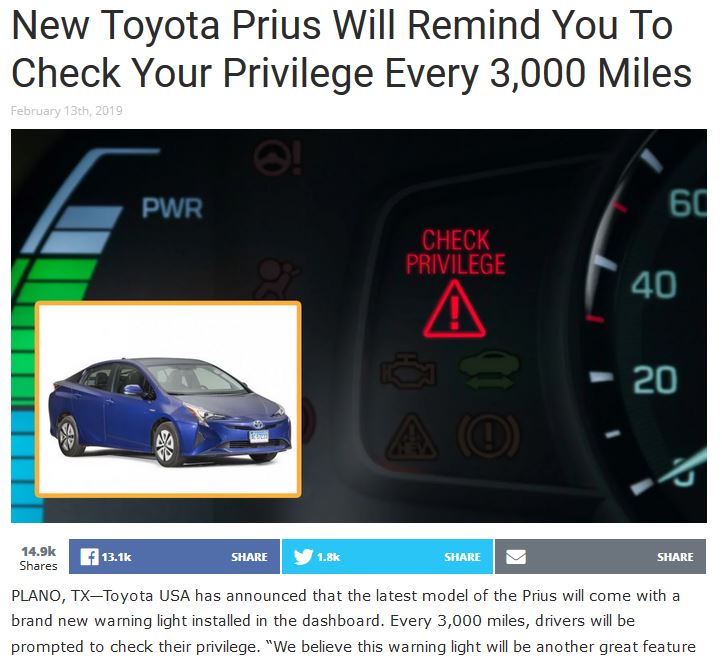 memes -  vehicle door - New Toyota Prius Will Remind You To Check Your Privilege Every 3,000 Miles February 13th, 2019 Pwr 60 Check Privilege Plano, TxToyota Usa has announced that the latest model of the Prius will come with a brand new warning light ins