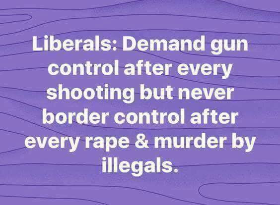 handwriting - Liberals Demand gun control after every shooting but never border control after every rape & murder by illegals.