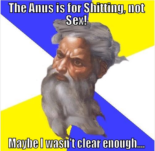 save yourself for marriage meme - The Anus is for Shitting, not Sex! Maybe I wasn't clear enough...