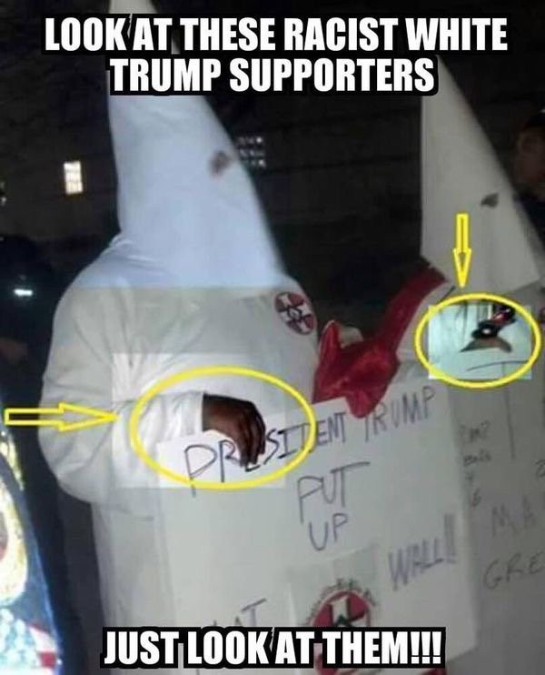 black kkk trump - Look At These Racist White Trump Supporters Siten Tr Just Look At Them!!!