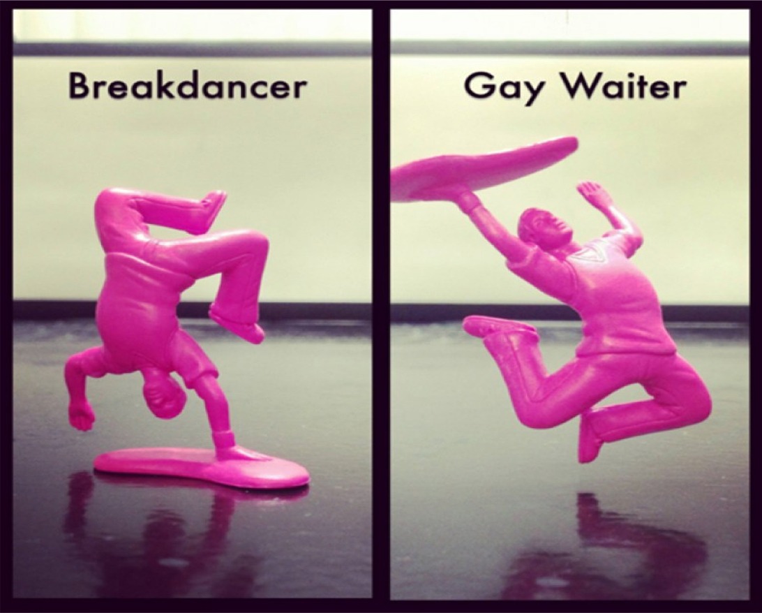 gay waiter meme - Breakdancer Gay Waiter