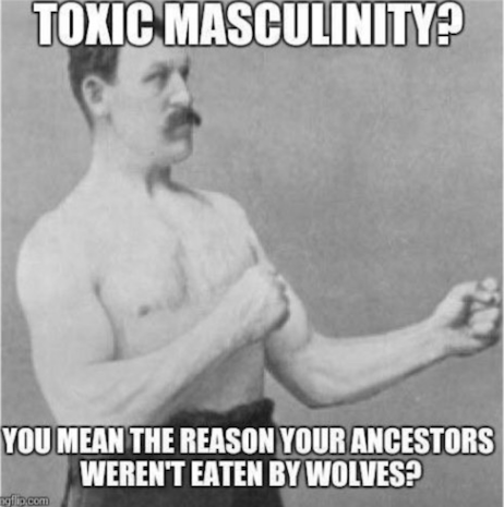broken collarbone meme - Toxic Masculinity? You Mean The Reason Your Ancestors Weren'T Eaten By Wolves? afi.com