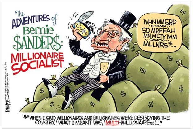 Conservative memes - Bernie Sanders - Whn Mmgrp Sd Mrffah Mn Mlty Mm Mllnrs, Sanders Suv Millionaire T Socialise A. $ "When I Said 'Millionaires And Billionaires Were Destroying The Country, What I Meant Was, MultiMillionaires!!..."