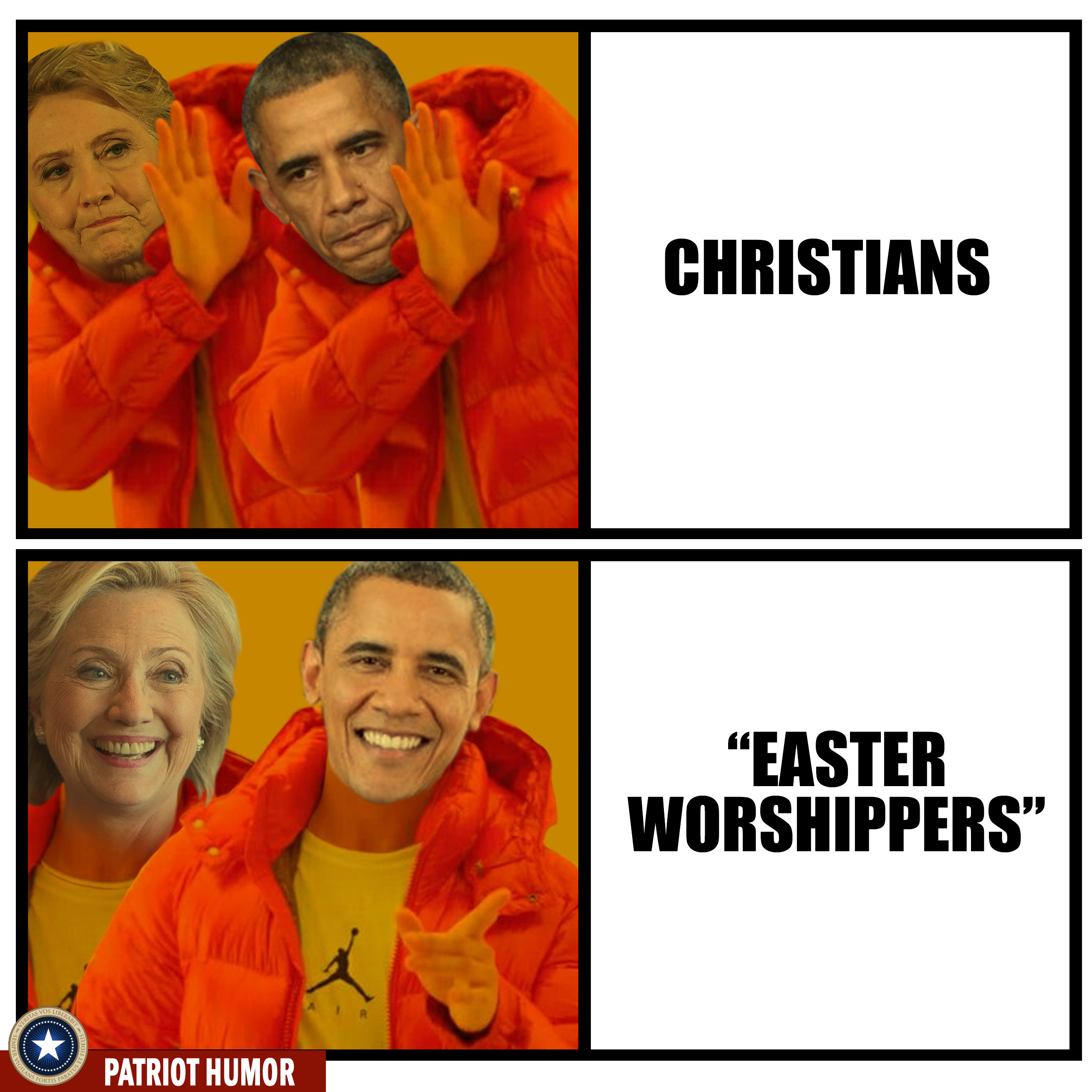 easter worshippers meme - Christians "Easter Worshippers" Patriot Humor
