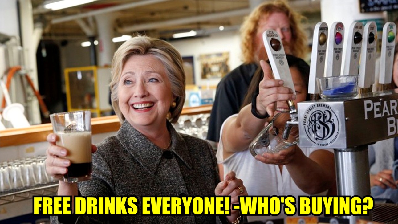 hillary beer - E B Pear Free Drinks Everyone! Who'S Buying?