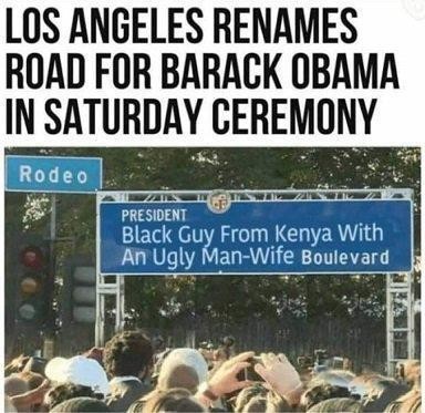 administration for children and families - Los Angeles Renames Road For Barack Obama In Saturday Ceremony Rodeo President Black Guy From Kenya With An Ugly ManWife Boulevard