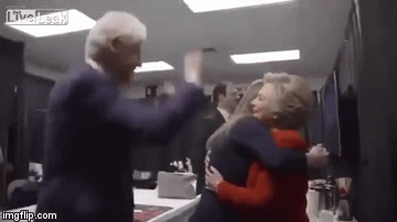 bill clinton jumping up and down on election day - imgflip.com