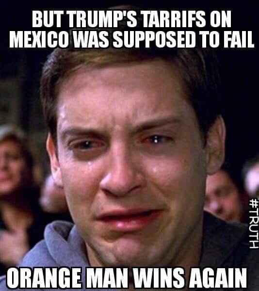 tragedy memes - But Trump'S Tarrifs On Mexico Was Supposed To Fail Orange Man Wins Again