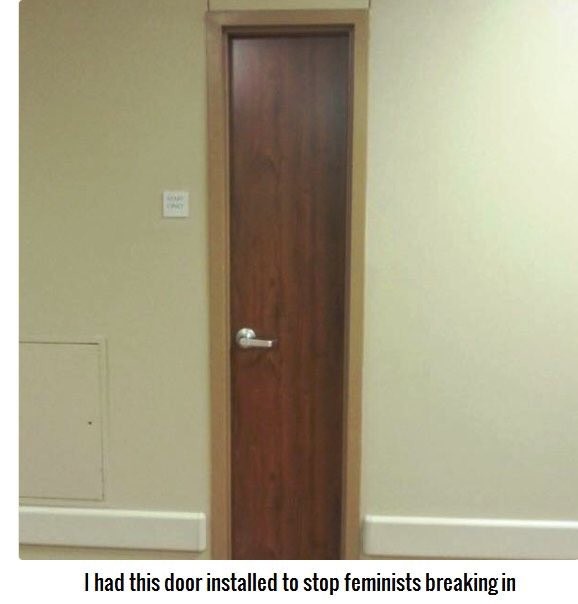 hardwood - I had this door installed to stop feminists breaking in