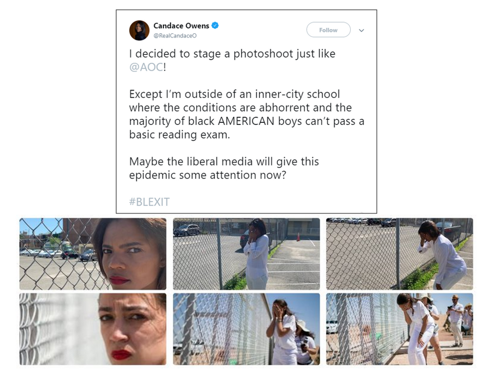 aoc crying at detention center - Candace Owens ReCandace I decided to stage a photoshoot just ! Except I'm outside of an innercity school where the conditions are abhorrent and the majority of black American boys can't pass a basic reading exam. Maybe the
