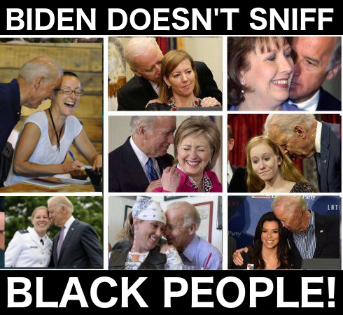 creepy joe - Biden Doesn'T Sniff Black People!