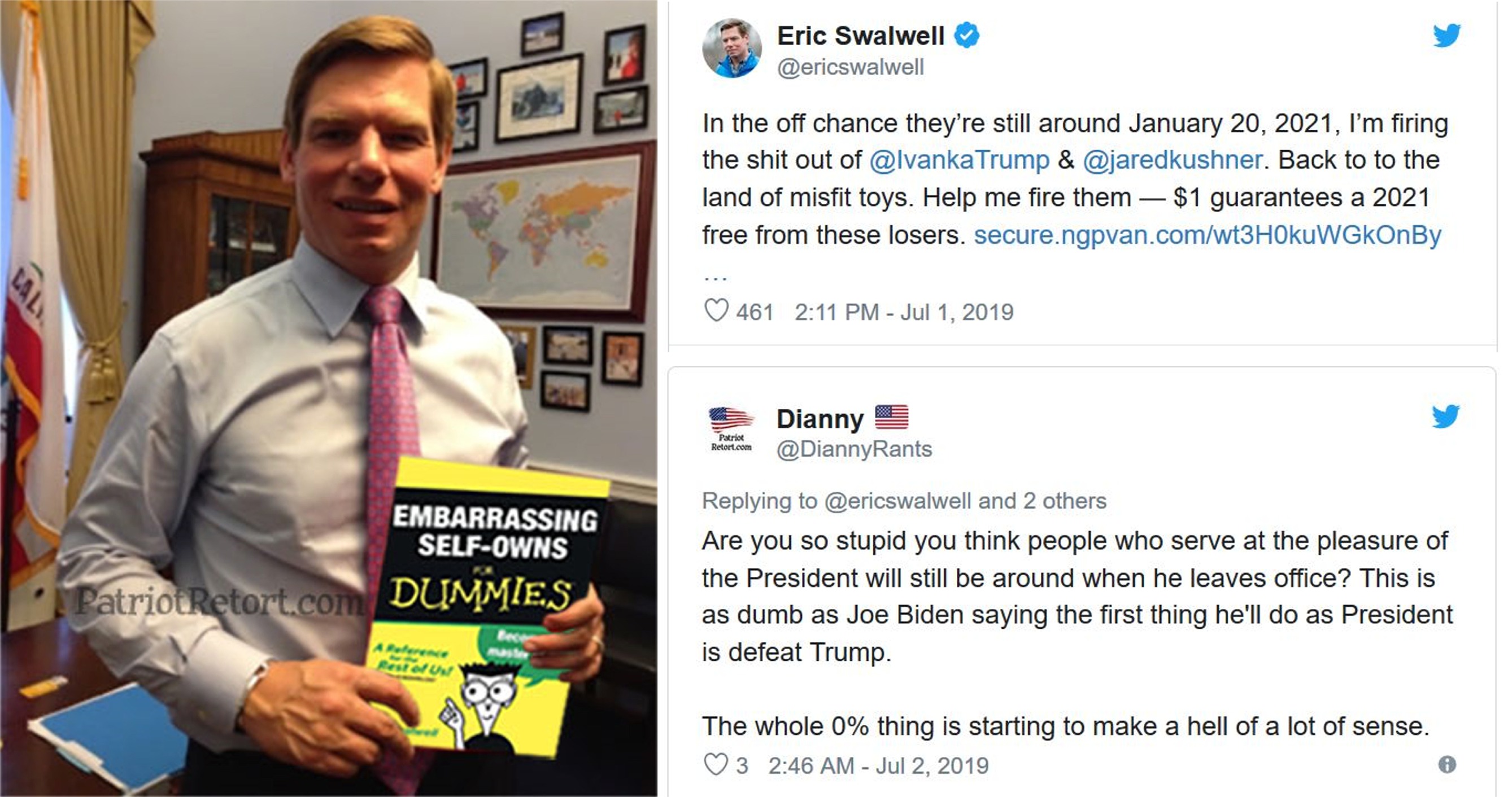 eric swalwell suit - Eric Swalwell In the off chance they're still around , I'm firing the shit out of Trump & . Back to to the land of misfit toys. Help me fire them $1 guarantees a 2021 free from these losers, secure.ngpvan.comwt3HOKUWGkOnBy 461 Diannya