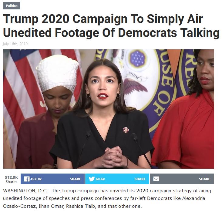 photo caption - Politics Trump 2020 Campaign To Simply Air Unedited Footage Of Democrats Talking July 16th, 2019 E Of Washington, D.C.The Trump campaign has unveiled its 2020 campaign strategy of airing unedited footage of speeches and press conferences b