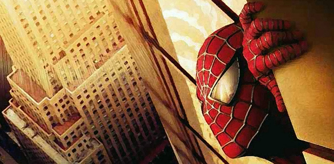 hand painted Spider-Man artwork, made for Facebook cover photos