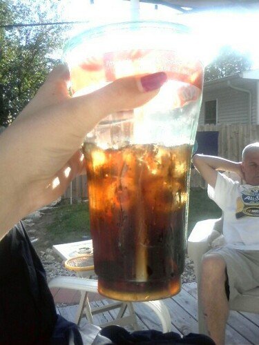 tell me that the ice in my cup isnt the geico eyes!!!    somebuddys watchin me..... lol