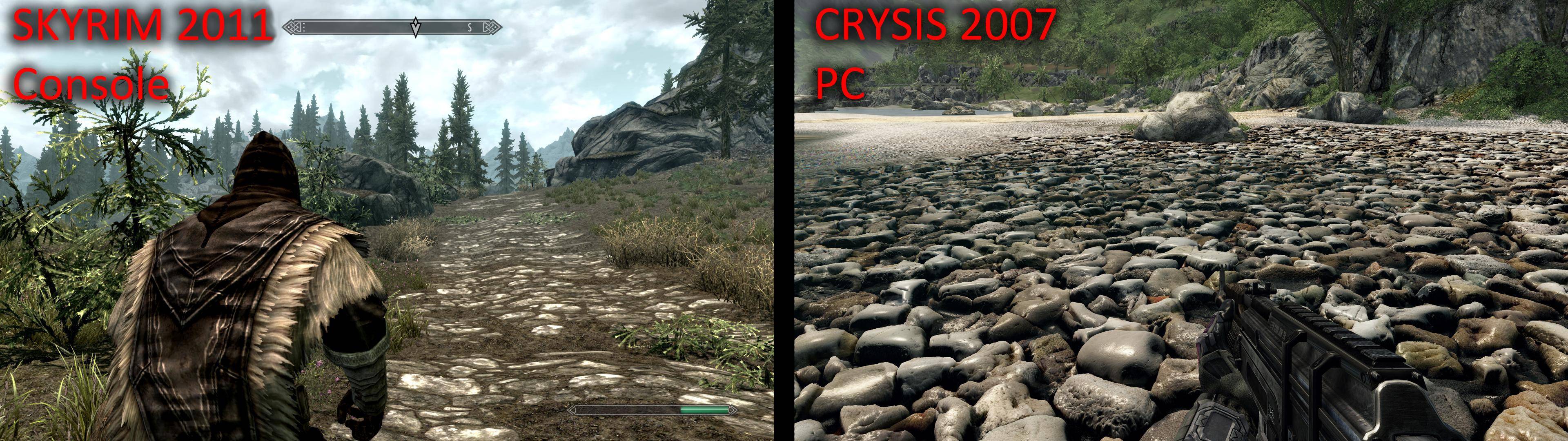 skyrim console vs pc meme - Crysis 2007 Pc